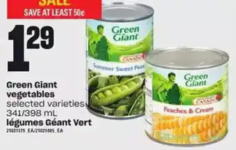 Independent Grocer Green giant vegetables offer