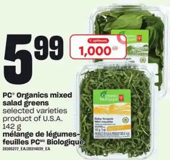 Independent Grocer Pc organics mixed salad greens offer