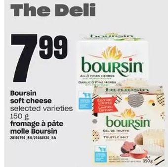 Independent Grocer Boursin soft cheese offer