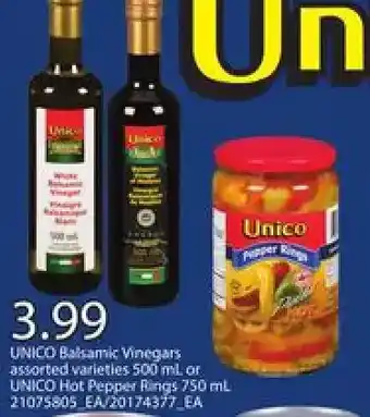 Loblaws Unico balsamic vinegars or unico hot pepper rings offer