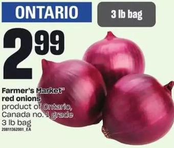 Loblaws Farmer's market red onions offer