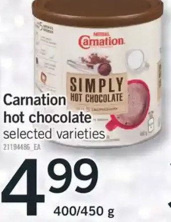 Fortinos Carnation hot chocolate offer