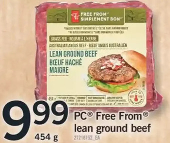 Fortinos Pc free from lean ground beef offer