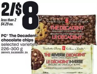 Independent Grocer Pc the decadent chocolate chips offer