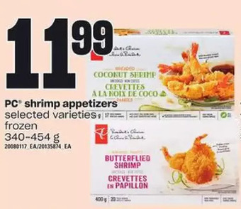 Loblaws Pc shrimp appetizers offer