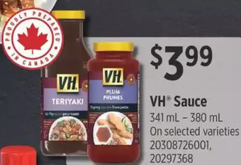 Fortinos Vh sauce offer