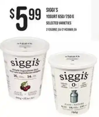 Independent Grocer Siggt's yogurt offer