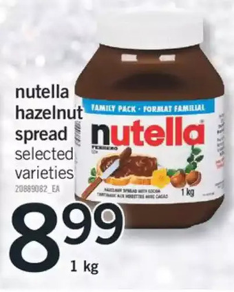 Fortinos Nutella hazelnut spread offer