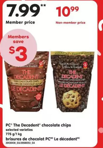 Independent Grocer Pc the decadent chocolate chips offer