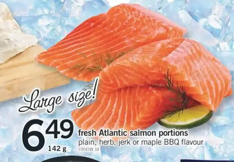 Fortinos Fresh atlantic salmon portions offer