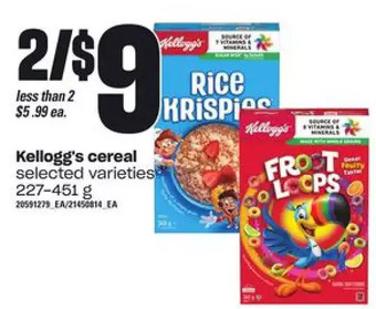 Loblaws Kellogg's cereal offer
