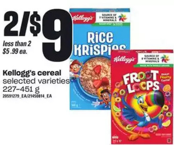 Independent Grocer Kellogg's cereal offer