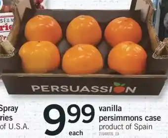 Fortinos Vanilla persimmons case offer
