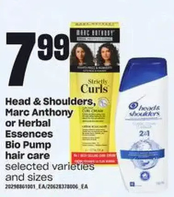 Independent Grocer Head & shoulders, marc anthony or herbal essences bio pump hair care offer