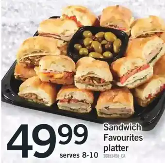 Fortinos Sandwich favourites platters offer