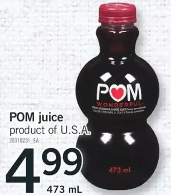Fortinos Pom juice offer