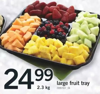 Fortinos Large fruit tray offer