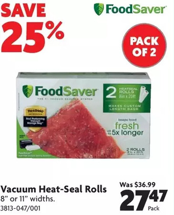 Home Hardware Vacuum heat-seal rolls offer