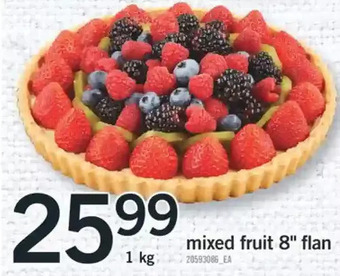 Fortinos Mixed fruit 8" flan offer