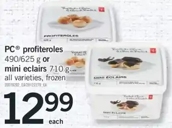 Fortinos Pc profiteroles or mini eclairs offer