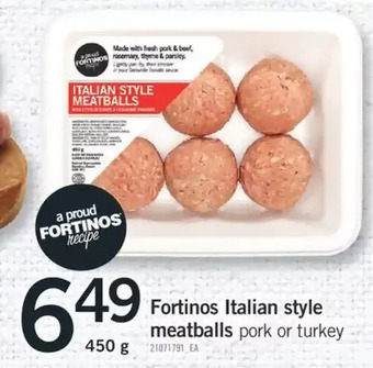 Fortinos Fortinos italian style meatballs offer