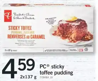 Fortinos Pc sticky toffee pudding offer