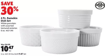 Home Hardware 4 pc. ramekin dish set. 6 oz | 10 oz offer