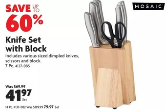 Home Hardware Knife set with block: 7 pc. | 14 pc. offer