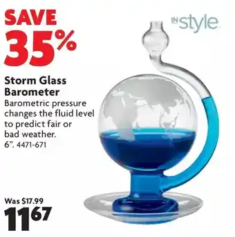 Home Hardware Storm glass barometer offer