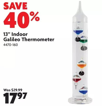 Home Hardware 13" indoor galileo thermometer offer