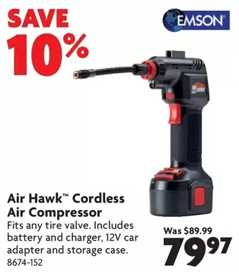 Home Hardware Air hawk cordless air compressor offer
