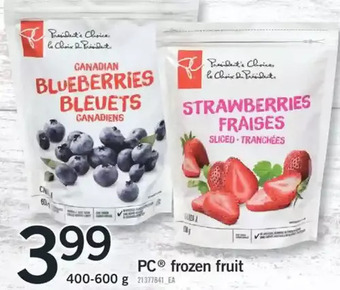 Fortinos Pc frozen fruit offer