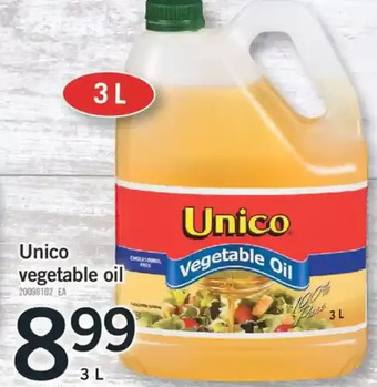 Fortinos Unico vegetable oil offer