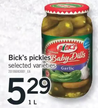 Fortinos Bick's pickles offer