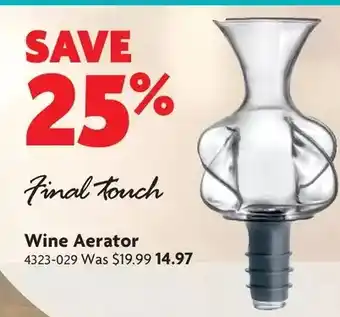 Home Hardware Wine aerator offer