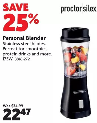 Home Hardware Personal blender offer
