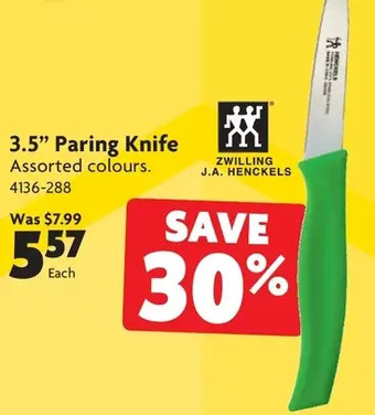 Home Hardware 3.5" paring knife offer