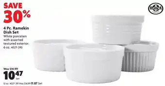 Home Hardware 4 pc. ramekin dish set. 6 oz | 10 oz offer