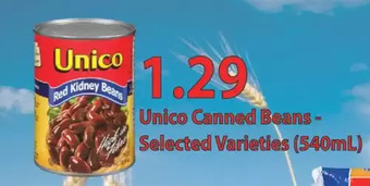 Fortinos Unico canned beans offer