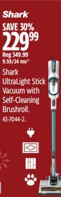 Canadian Tire Shark ultralight stick vacuum with self-cleaning brushroll offer