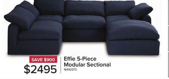Leon's Effie 5 pc. sectional - blue offer