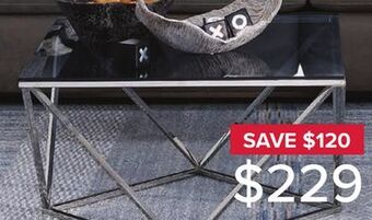 Leon's Skylar coffee table - silver and black offer