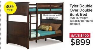 Leon's Tyler full over full bunk bed - espresso offer