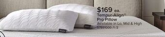 Leon's Tempur-pedic tempur-align prolo pillow offer