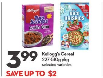 Longo's Kellogg's cereal offer