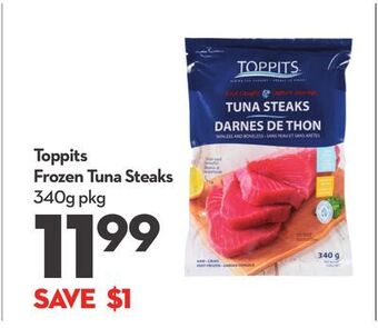 Longo's Toppits frozen tuna steaks offer