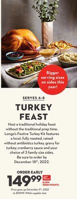 Longo's Turkey feast offer