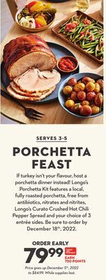 Longo's Porchetta feast offer