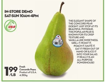 Longo's Fresh concorde pears offer