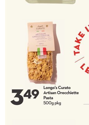 Longo's Longo's curato artisan orecchiette pasta offer